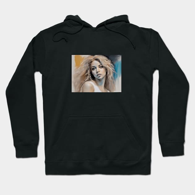 portrait of Shakira Hoodie by bogfl